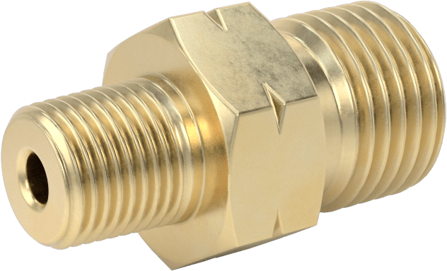 Sıkıştırılmış Gaz için Hortum Bağlantı Elemanı, CGA 023 Adaptör, 9/16"-18 UNF Erkek x 1/8 NPT Erkek