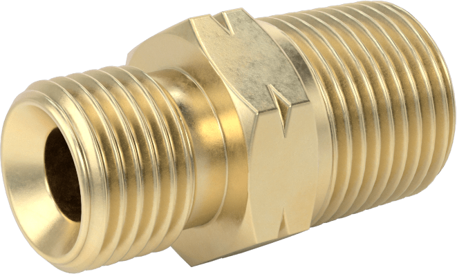 Sıkıştırılmış Gaz için Hortum Bağlantı Elemanı, CGA 023 Adaptör, 9/16"-18 UNF Erkek x 3/8 NPT Erkek