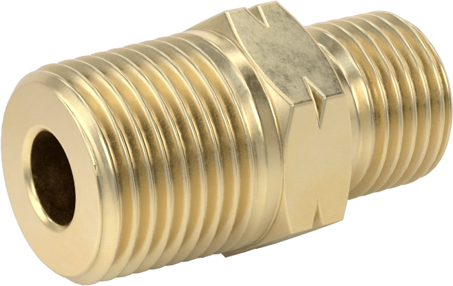 Sıkıştırılmış Gaz için Hortum Bağlantı Elemanı, CGA 023 Adaptör, 9/16"-18 UNF Erkek x 3/8 NPT Erkek