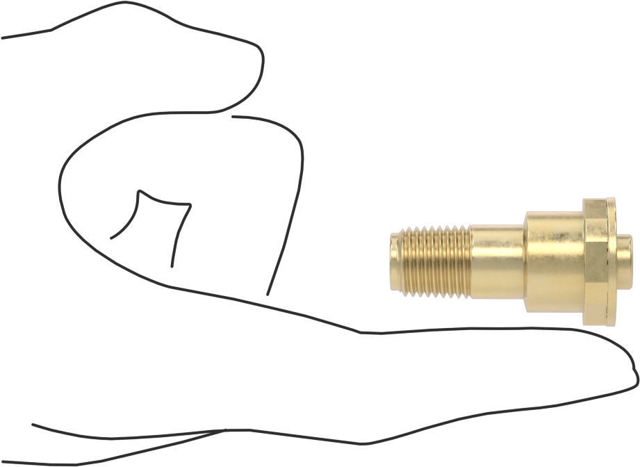 Sıkıştırılmış Gaz için Hortum Bağlantı Elemanı, Pirinç Nipel, Anahtar Sıkma, CGA 660, 1/4 NPT Erkek