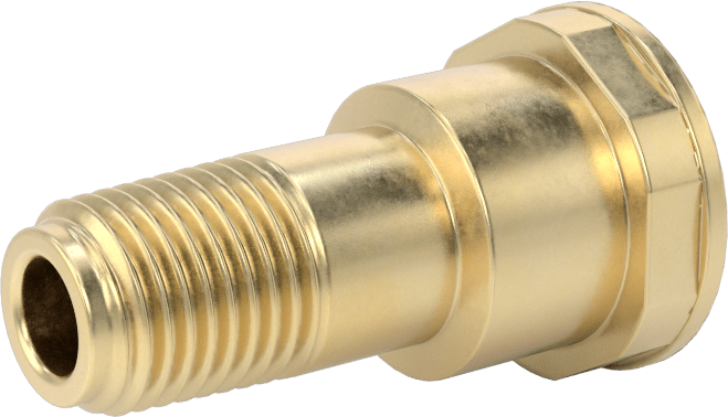 Sıkıştırılmış Gaz için Hortum Bağlantı Elemanı, Pirinç Nipel, Anahtar Sıkma, CGA 660, 1/4 NPT Erkek