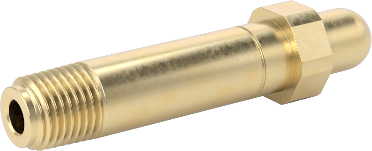 Sıkıştırılmış Gaz için Hortum Bağlantı Elemanı, Pirinç Nipel, Anahtar Sıkma, CGA 347, 1/4 NPT Erkek