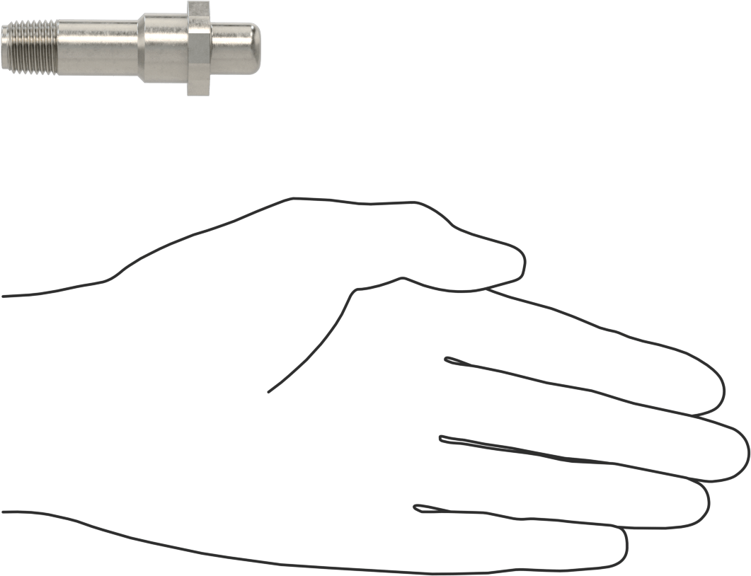 Sıkıştırılmış Gaz için Hortum Bağlantı Elemanı, 316 Paslanmaz Çelik Nipple, Anahtar Sıkma, CGA 677, 1/4 NPT Erkek