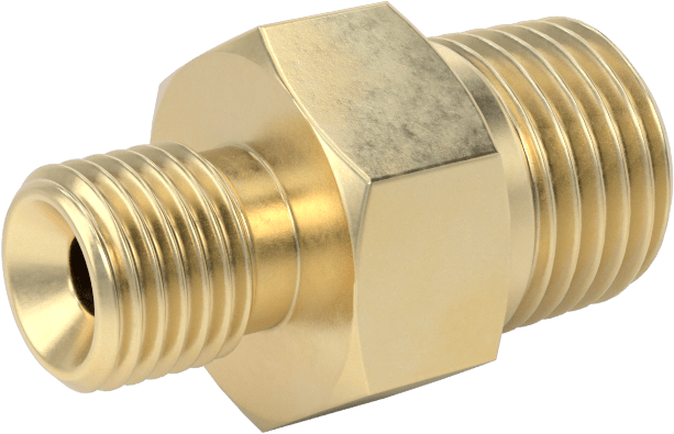 Sıkıştırılmış Gaz için Hortum Bağlantı Elemanı, CGA 020 Adaptör, 3/8"-24 UNF Erkek x 1/4 NPT Erkek