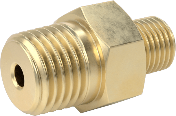 Sıkıştırılmış Gaz için Hortum Bağlantı Elemanı, CGA 020 Adaptör, 3/8"-24 UNF Erkek x 1/4 NPT Erkek