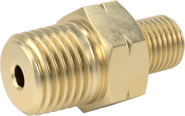 Sıkıştırılmış Gaz için Hortum Bağlantı Elemanı, CGA 021 Adaptör, 3/8"-24 UNF Erkek x 1/4 NPT Erkek