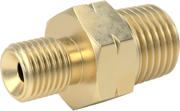 Sıkıştırılmış Gaz için Hortum Bağlantı Elemanı, CGA 021 Adaptör, 3/8"-24 UNF Erkek x 1/4 NPT Erkek