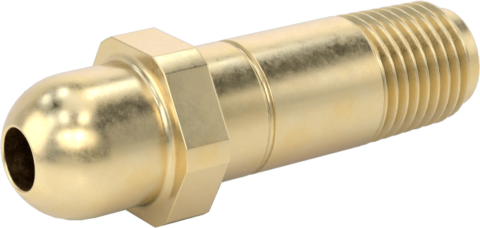 Sıkıştırılmış Gaz için Hortum Bağlantı Elemanı, Pirinç Nipel, Anahtar Sıkma, CGA 555, 1/4 NPT Erkek