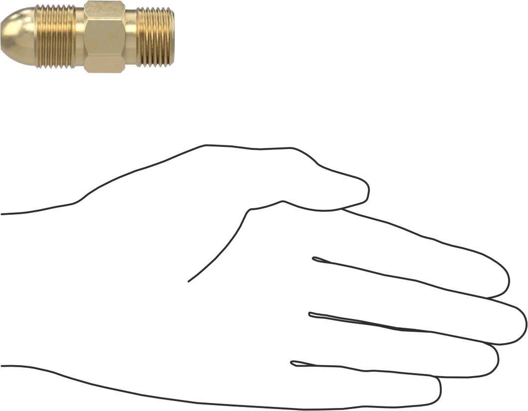 Sıkıştırılmış Gaz için Yüksek Basınçlı Dişli Bağlantı Elemanı, Adaptör, CGA-510 Erkek Tank x CGA-300 Erkek Regülatör