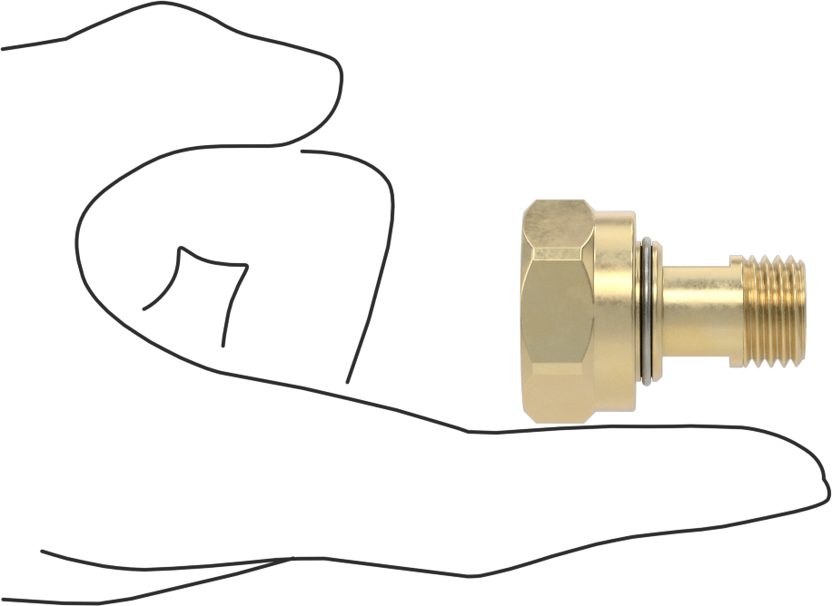 Sıkıştırılmış Gaz için Yüksek Basınçlı Dişli Bağlantı Elemanı, Adaptör, CGA-520 Dişi Tank x CGA-200 Erkek Regülatör
