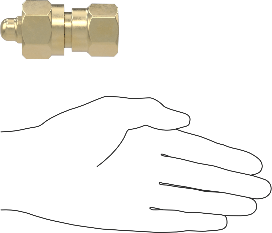 Sıkıştırılmış Gaz için Yüksek Basınçlı Dişli Bağlantı Elemanı, Adaptör, CGA-540 Dişi Tank x CGA-580 Dişi Regülatör
