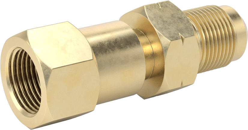 Sıkıştırılmış Gaz için Yüksek Basınçlı Dişli Bağlantı Elemanı, Adaptör, CGA-590 Erkek Tank x CGA-580 Dişi Regülatör