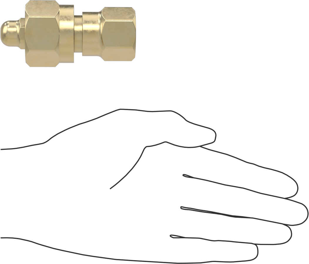 Sıkıştırılmış Gaz için Yüksek Basınçlı Dişli Bağlantı Elemanı, Adaptör, CGA-555 Dişi Tank x CGA-510 Dişi Regülatör