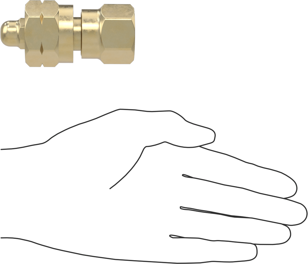 Sıkıştırılmış Gaz için Yüksek Basınçlı Dişli Bağlantı Elemanı, Adaptör, CGA-555 Dişi Tank x CGA-580 Dişi Regülatör