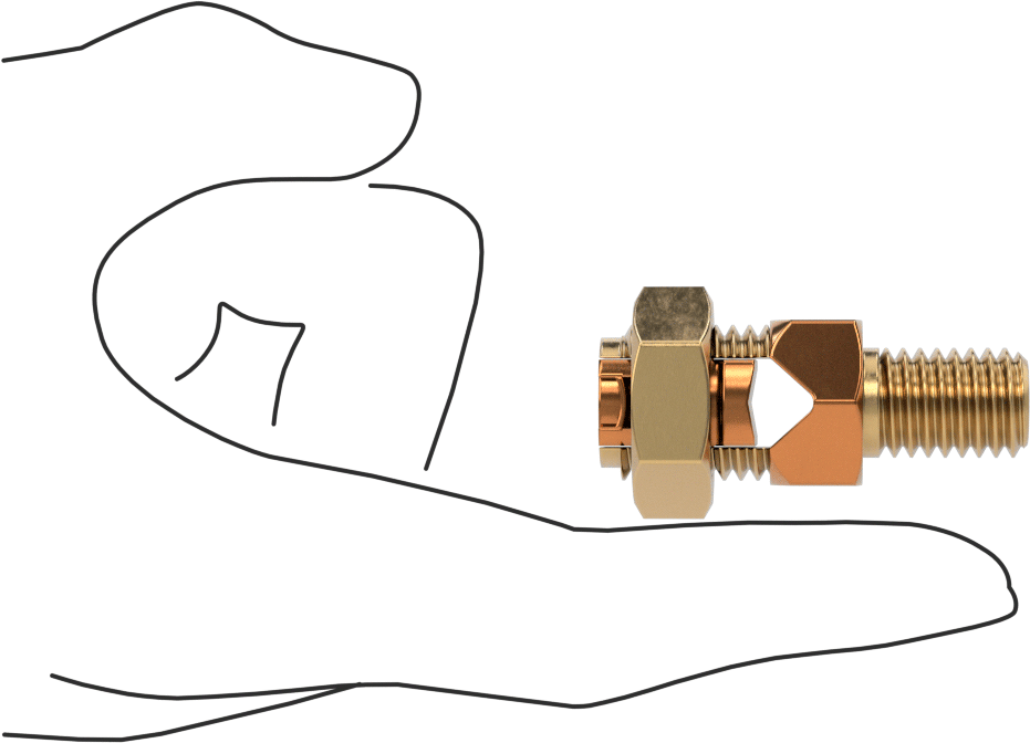 Topraklama Vidası, 1/2" Boyut, 2 ila 2/0 AWG için