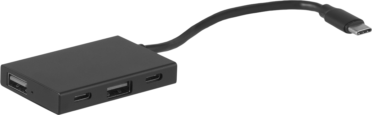 With Female USB-A and USB-C Connections
