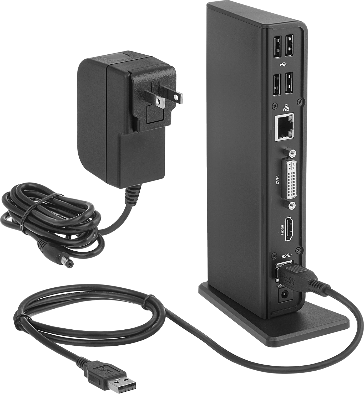 USB Standart 3.2 Gen 1 Hub, Dişi USB A ile Erkek USB A, DVI, HDMI, RJ45 ve Ses Bağlantısı