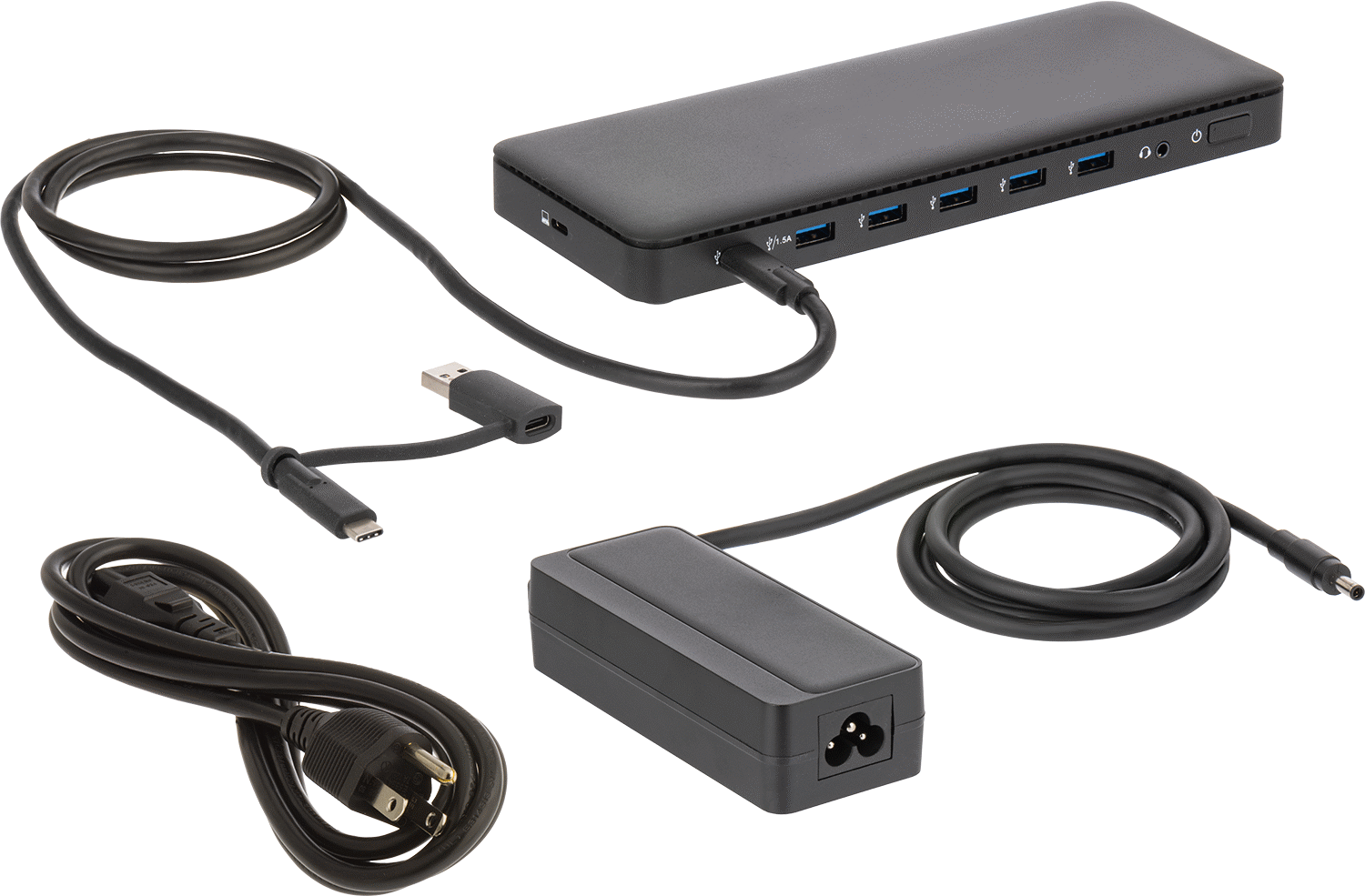 USB Standart 3.2 Gen 1 Hub, USB A ve C Dişi, HDMI, Displayport, RJ45 ve Ses