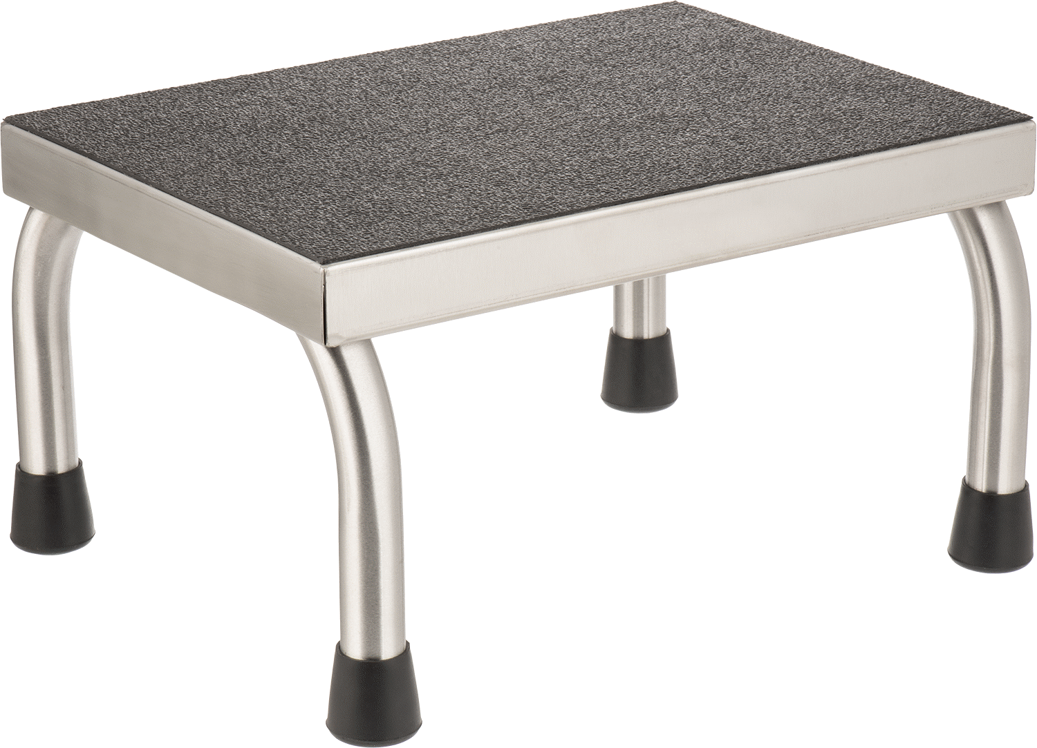 304 Paslanmaz Çelik Basamaklı Tabure, Vinil Kaplı Basamaklı, 8“ Yükseklik x 14,5” Genişlik x 11,5" Derinlik Toplam