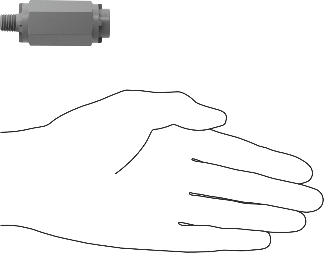 PVC Çek Valf, 1/8 NPT Dişi x NPT Erkek