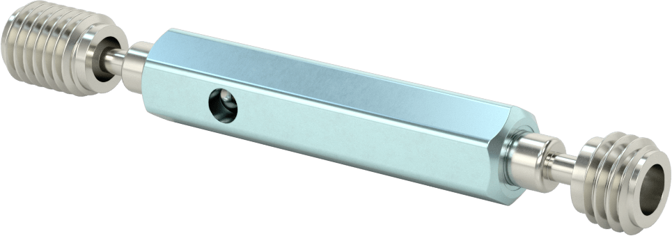 Saplı Go/No-Go Sol Dişli Tıpa Ölçer, 3/4"-10 UNC, Sınıf 2B Dişli Uyumu, Doğruluk Sertifikalı