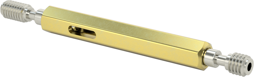 Saplı Go/No-Go Sol Dişli Tıpa Ölçer, M8 x 1.25 mm, Doğruluk Sertifikalı