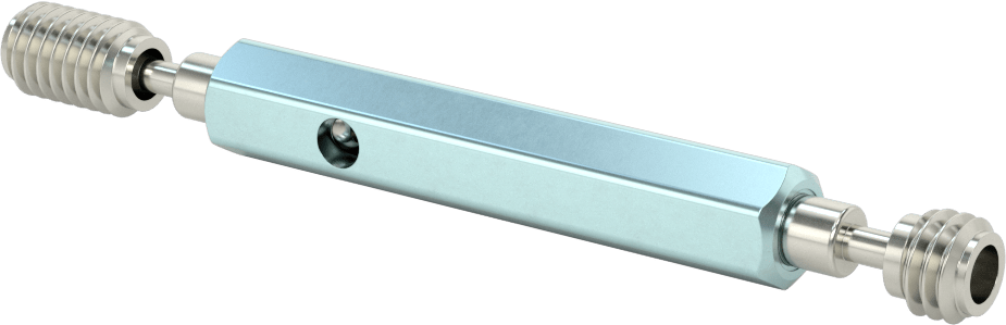 Saplı Go/No-Go Sol Dişli Tıpa Ölçer, 1/2"-13 UNC, Sınıf 2B Dişli Uyumu, Kalibrasyon Sertifikası ile