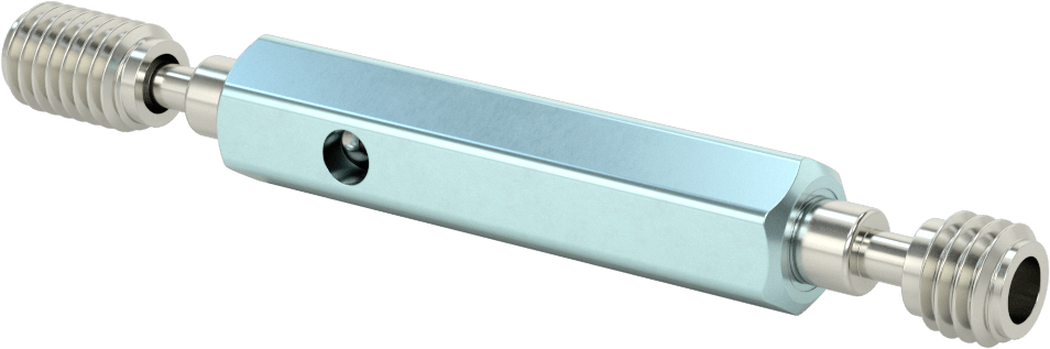 Saplı Go/No-Go Sol Dişli Tıpa Ölçer, 5/8"-11 UNC, Sınıf 2B Dişli Uyumu, Kalibrasyon Sertifikası ile