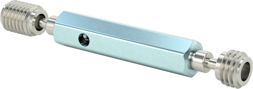 Saplı Go/No-Go Sol Dişli Tıpa Ölçer, 3/4"-10 UNC, Sınıf 2B Dişli Uyumu, Kalibrasyon Sertifikası ile