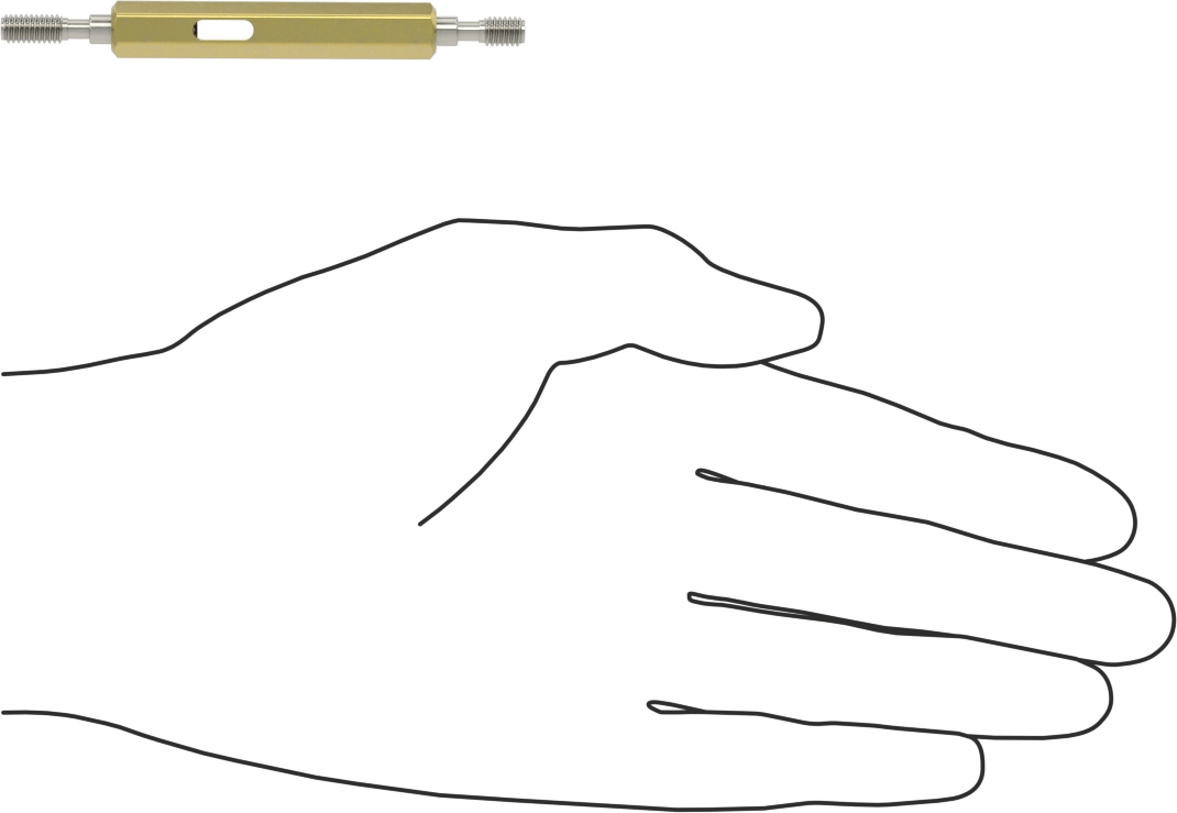 Saplı Go/No-Go Sol Dişli Tıpa Ölçer, M5 x 0.8 mm, Kalibrasyon Sertifikalı