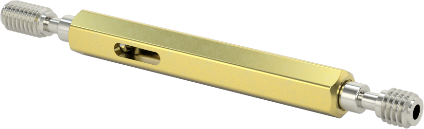 Saplı Go/No-Go Sol Dişli Tıpa Ölçer, M8 x 1.25 mm, Kalibrasyon Sertifikalı
