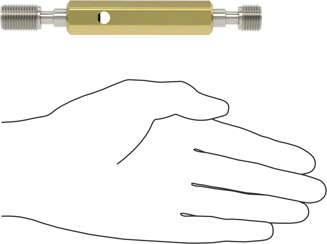 Saplı Go/No-Go Sol Dişli Tıpa Ölçer, M16 x 1.5 mm, Kalibrasyon Sertifikalı