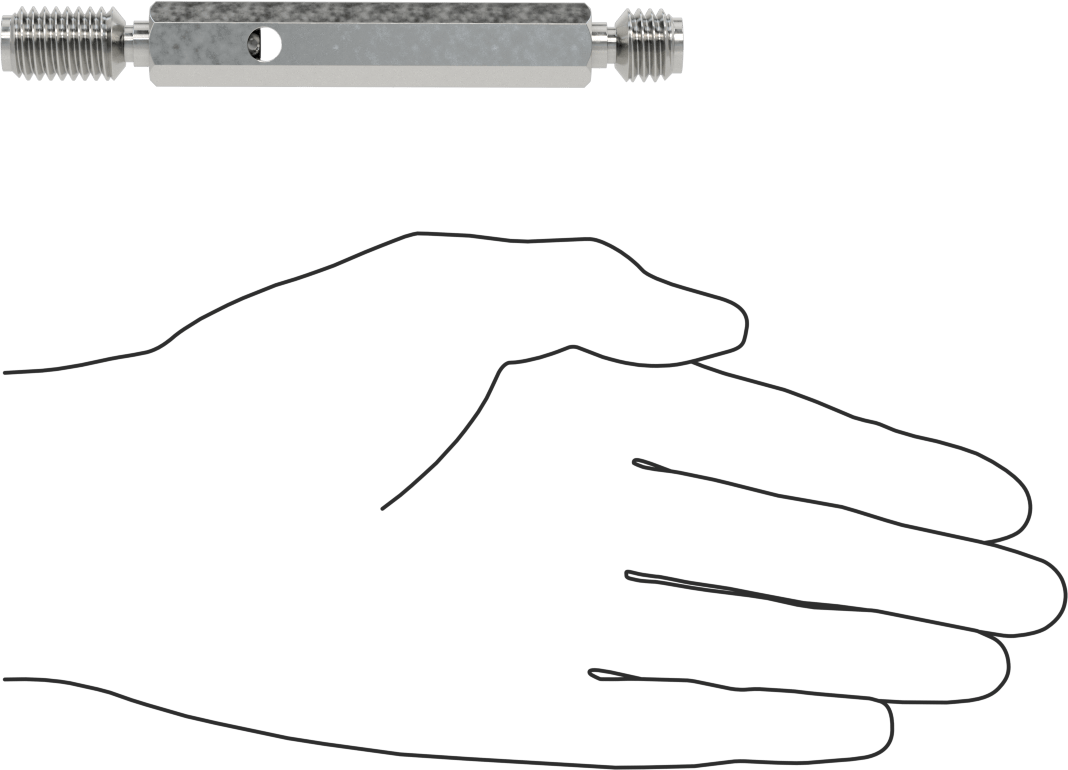 Go/No Go Helisel Ek Parçalı Dişli Tıkaç Ölçer, Kulp ve Kalibrasyon Sertifikası, 1/2"-13 Diş Boyutu
