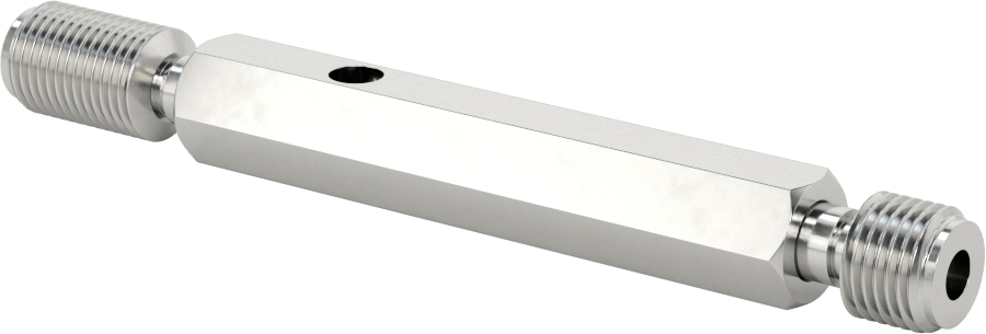 Go/No Go Helisel Ek Parçalı Dişli Tıkaç Ölçer, Kulp ve Kalibrasyon Sertifikası, 1/2"-20 Diş Boyutu