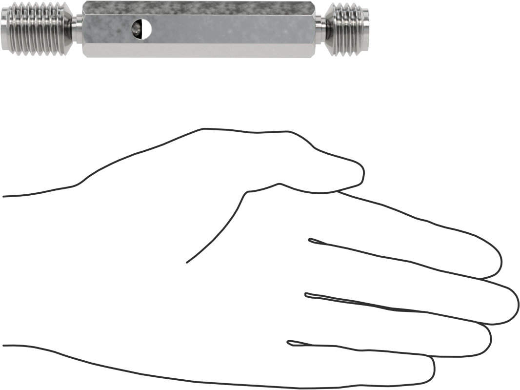 Go/No Go Helisel Ek Parçalı Dişli Tıkaç Ölçer, Kulp ve Kalibrasyon Sertifikası, 3/4"-10 Diş Boyutu