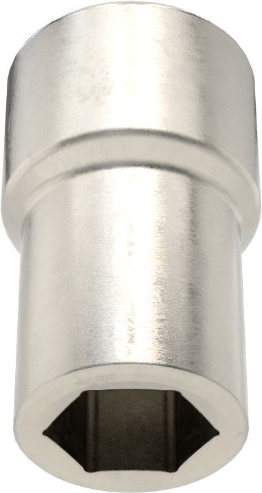 6 Uçlu Paslanmaz Çelik Soket, 1/2" Kare Tahrik, 13 mm Tahrik Boyutu