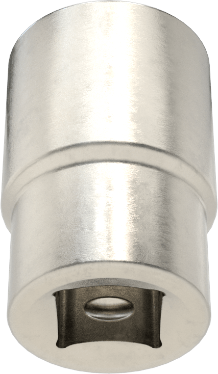 6 Uçlu Paslanmaz Çelik Soket, 1/2" Kare Tahrik, 19 mm Tahrik Boyutu