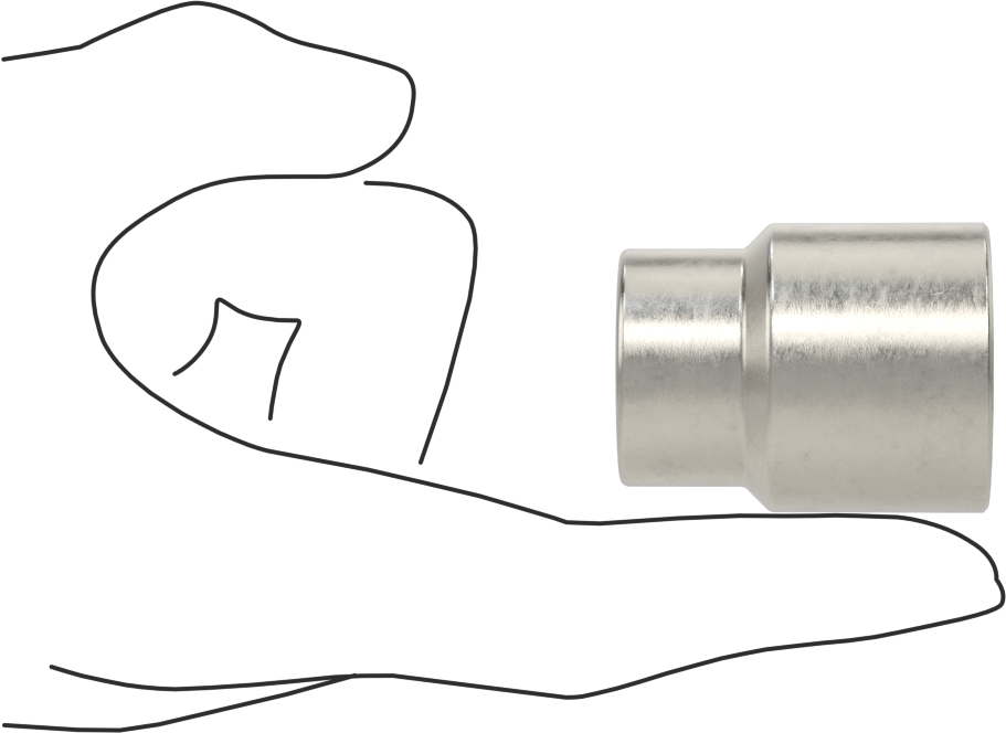 6 Uçlu Paslanmaz Çelik Soket, 1/2" Kare Tahrik, 24 mm Tahrik Boyutu