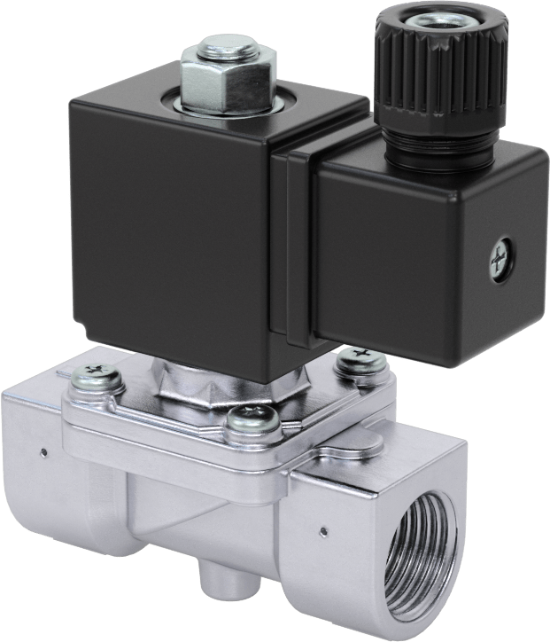 Floroelastomer Contalı Pirinç Solenoid Valf, Nikel Kaplama, Normalde Kapalı, 120V AC, 1/2 NPT Dişi