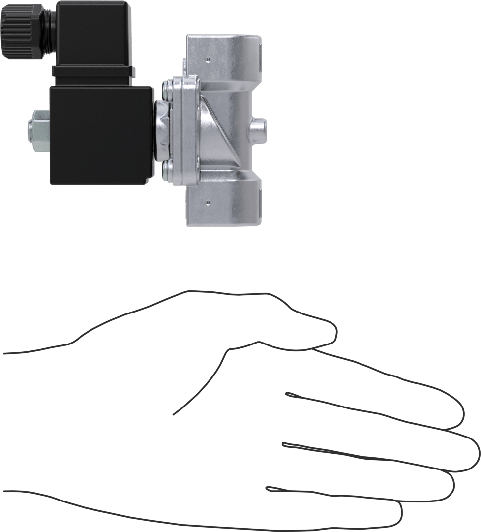 Floroelastomer Contalı Pirinç Solenoid Valf, Nikel Kaplama, Normalde Kapalı, 120V AC, 1/2 NPT Dişi