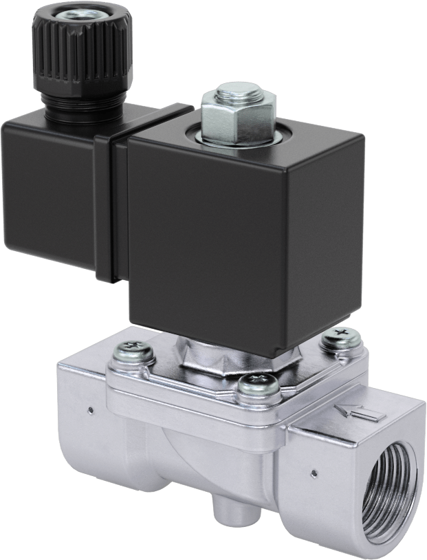 Floroelastomer Contalı Pirinç Solenoid Valf, Nikel Kaplama, Normalde Kapalı, 120V AC, 1/2 NPT Dişi