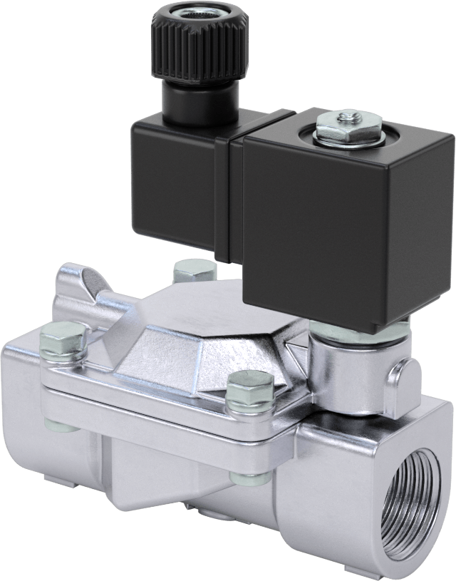 Floroelastomer Contalı Pirinç Solenoid Valf, Nikel Kaplama, Normalde Kapalı, 120V AC, 3/4 NPT Dişi