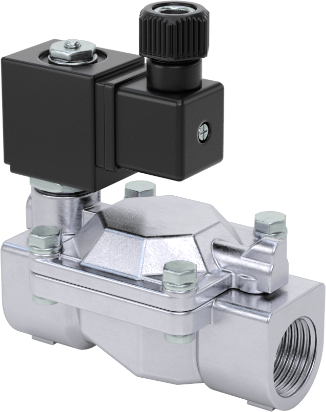 Floroelastomer Contalı Pirinç Solenoid Valf, Nikel Kaplama, Normalde Kapalı, 120V AC, 3/4 NPT Dişi
