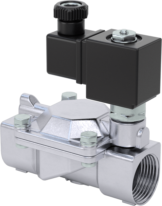 Floroelastomer Contalı Pirinç Solenoid Valf, Nikel Kaplama, Normalde Kapalı, 120V AC, 1 NPT Dişi