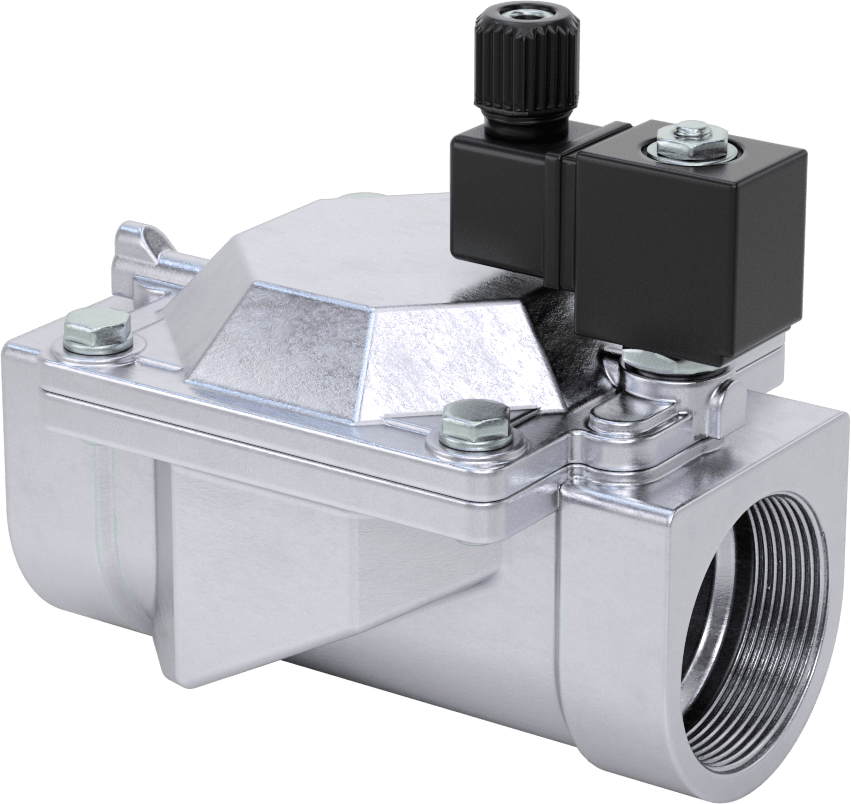 Floroelastomer Contalı Pirinç Solenoid Valf, Nikel Kaplama, Normalde Kapalı, 120V AC, 2 NPT Dişi