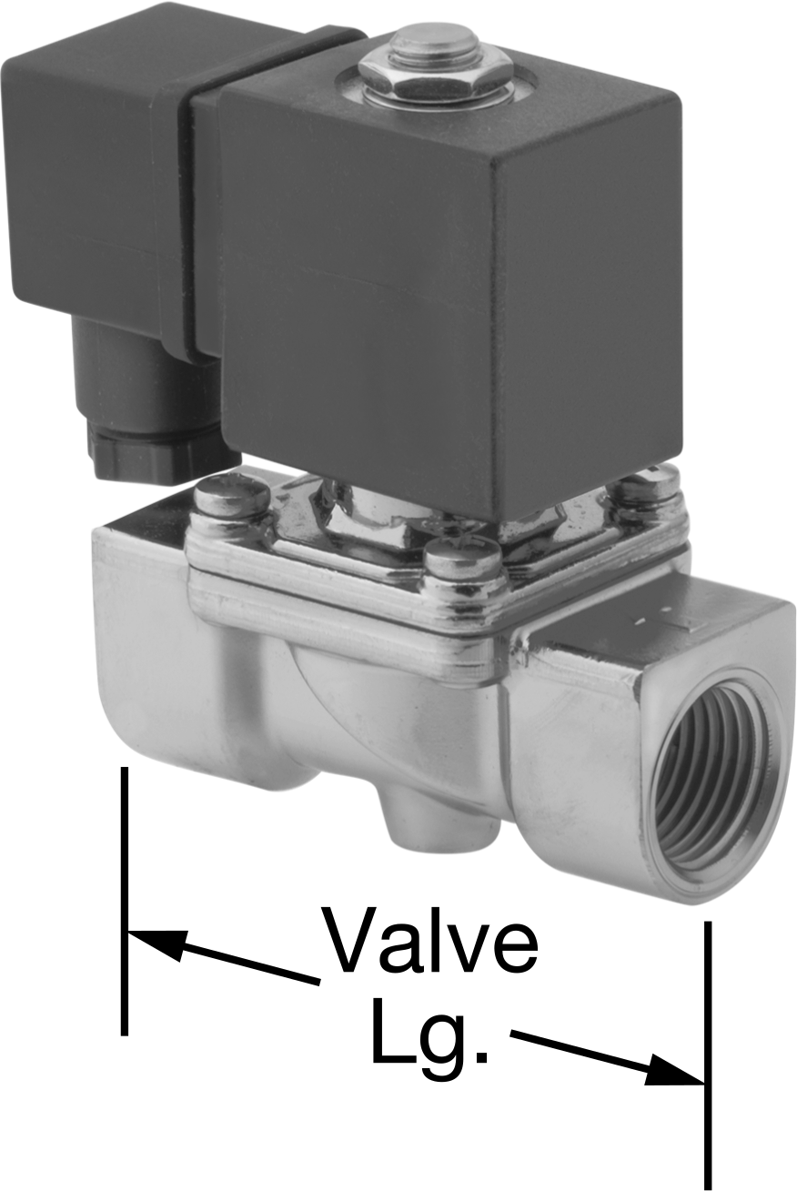 Floroelastomer Contalı Pirinç Solenoid Valf, Nikel Kaplama, Normalde Kapalı, 24V DC, 1/2 NPT Dişi