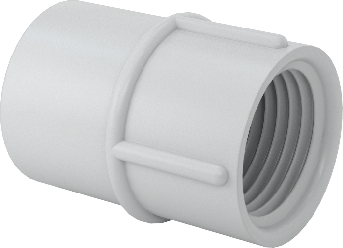 Sert PVC Kanal, 1/2 Anma Ölçüsü Dişi x 1/2 NPT Dişi Konektör