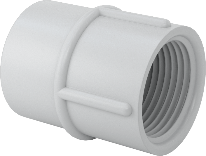 Sert PVC Kanal, 3/4 Anma Ölçüsü Dişi x 3/4 NPT Dişi Konektör