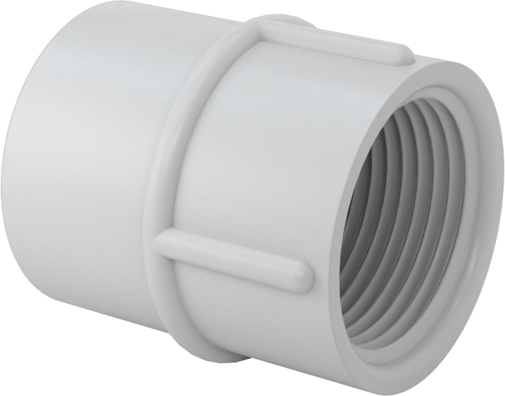 Sert PVC Kanal, 1 Anma Ölçüsü Dişi x 1 NPT Dişi Konektör