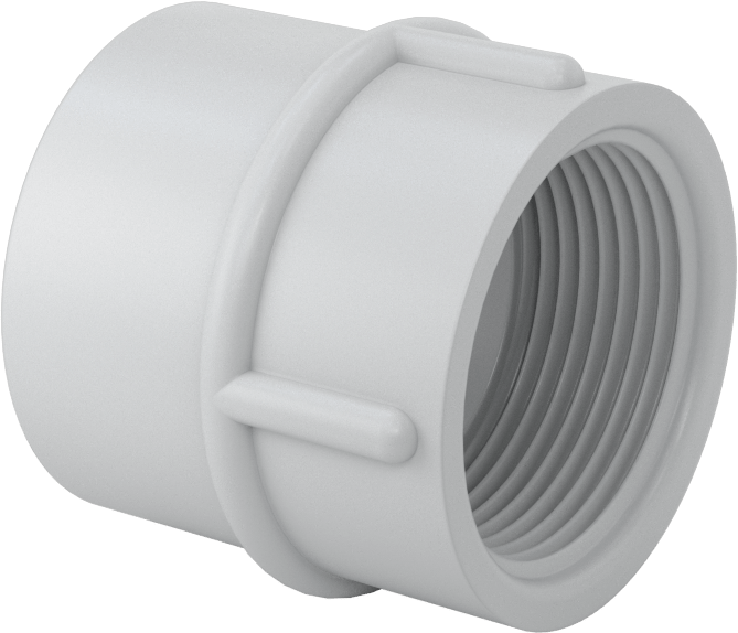 Sert PVC Kanal, 1-1/4 Anma Ölçüsü Dişi x 1-1/4 NPT Dişi Konektör